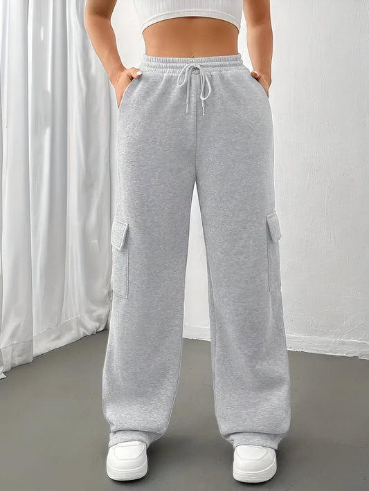 CD | Pantaloni jogging confortabili și eleganți cu buzunare cu clapă
