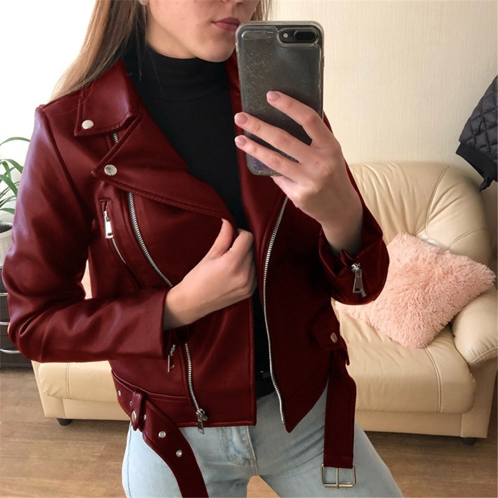 CD | TiaJacket I Geacă din piele pentru femei