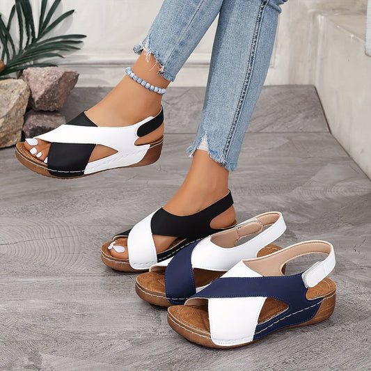 CD | Culoare Sandale ortopedice Wedge pentru femei