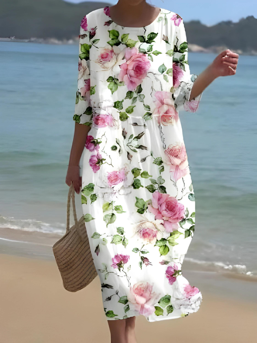 CD | Rochie maxi cu model floral