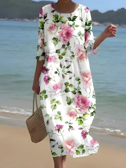 CD | Rochie maxi cu model floral