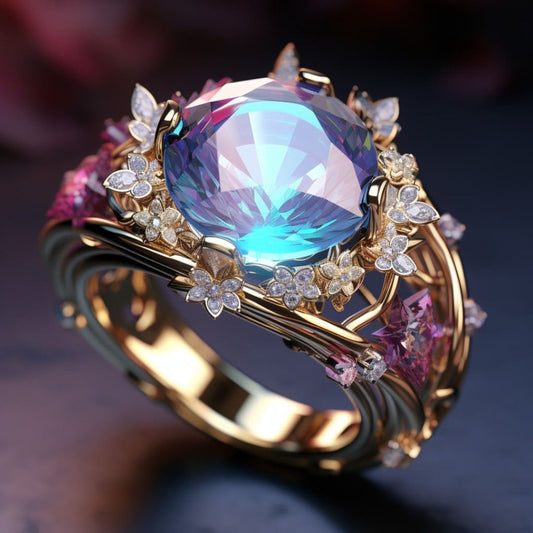 Aurora Bloom Crystal Ring
