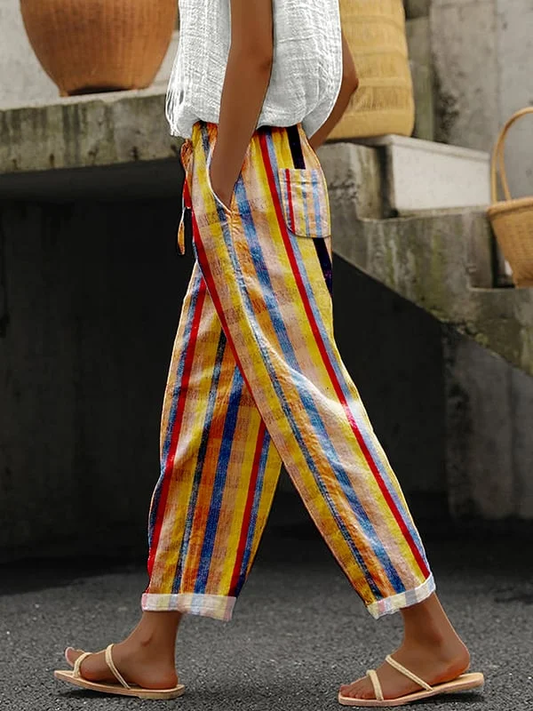 CD | Pantaloni casual imprimate pentru femei