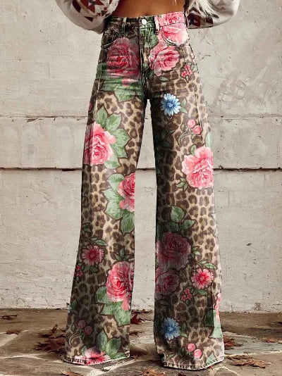 CD | Pantaloni eleganți imprimați pentru femei