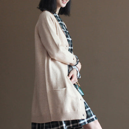 Autumn Chocolate the Rabbit Woolen Blended Knit Cardigans Sweater Coats
