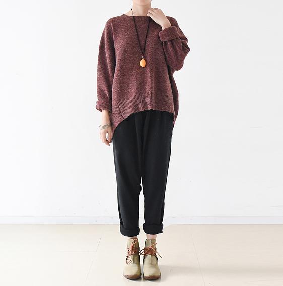 Winter Short Knit Sweaters Oversize Pullover Cotton Sweaters