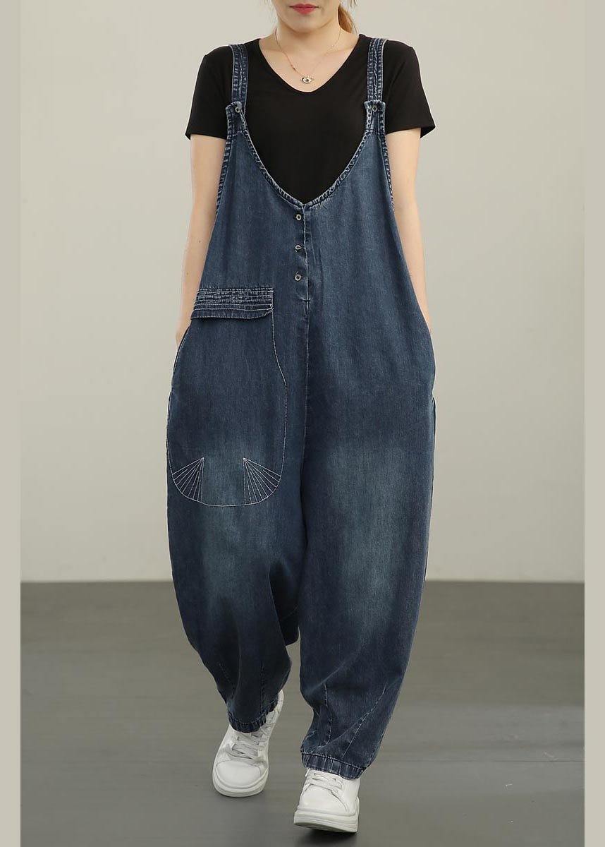 Summer New Washed and Polished White Jumpsuit