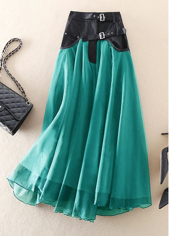 French Purple Patchwork Tulle Skirts Spring