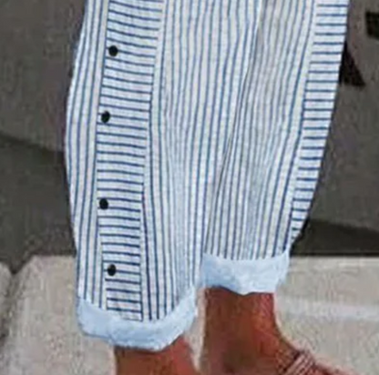 CD | Popular Pantaloni cu buzunar lateral albastru