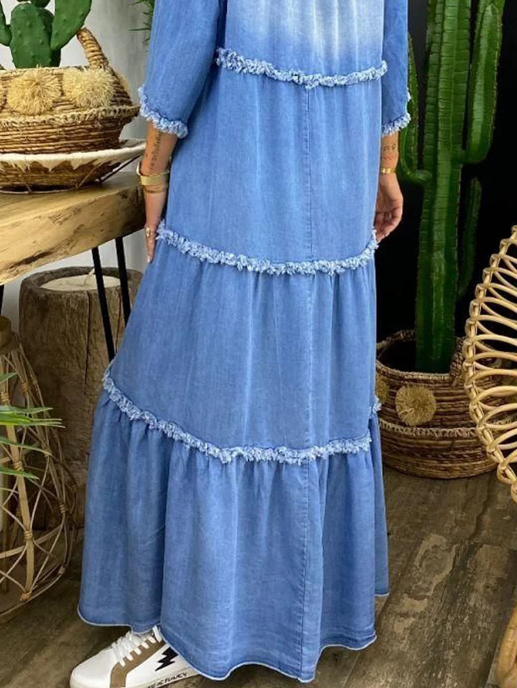 CD | Rochie maxi cu decolteu în V