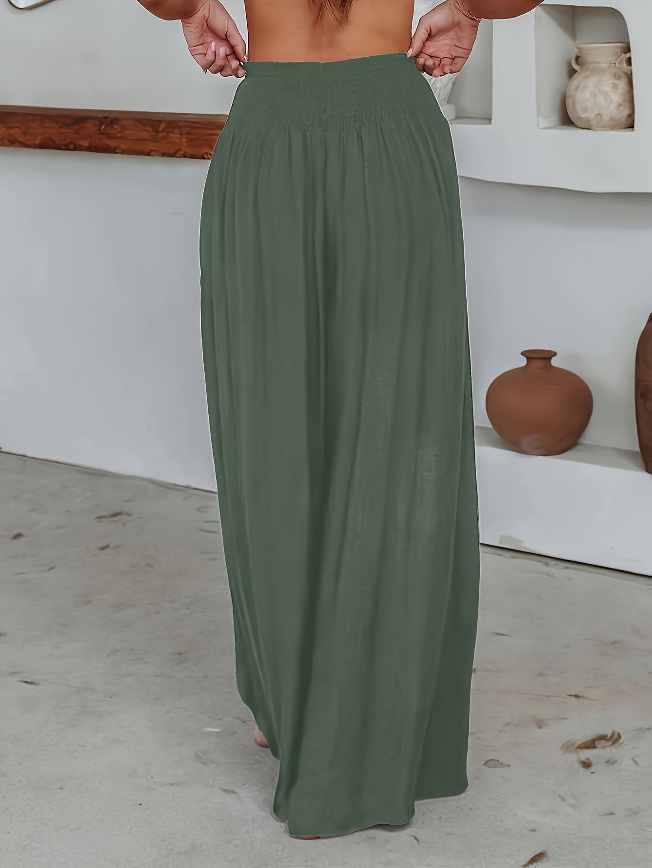 CD | Pantaloni casual cu picioare largi