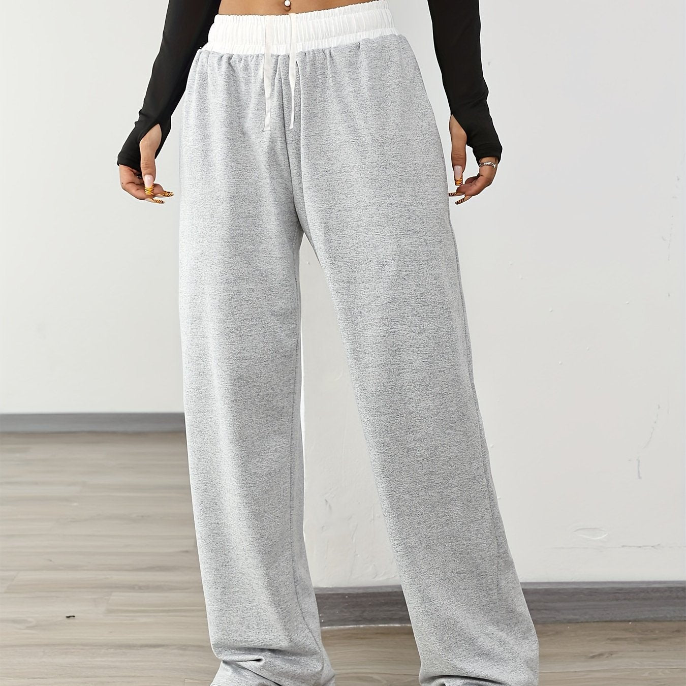 CD | Pantaloni de jogging cu buzunare din material elastic de înaltă calitate