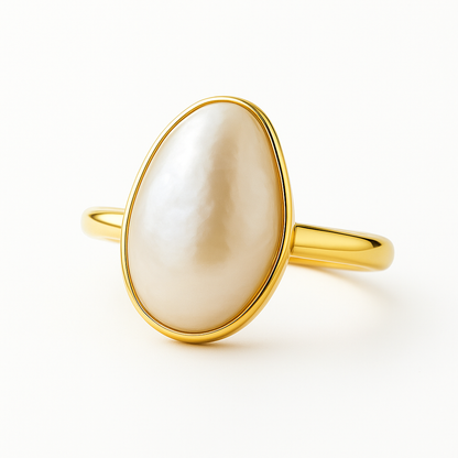 Baroque Pearl 14K Gold Ring
