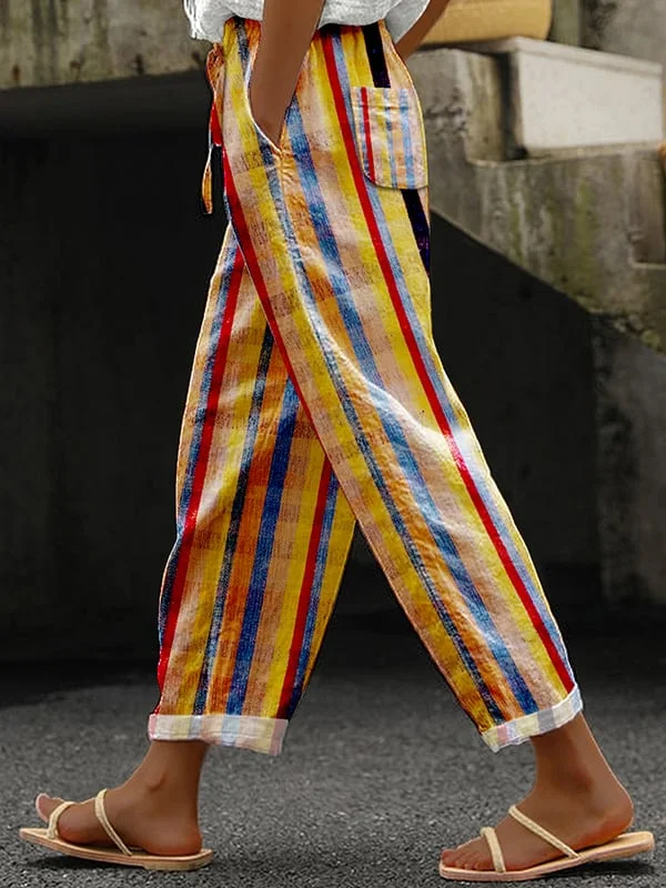 CD | Pantaloni casual imprimate pentru femei