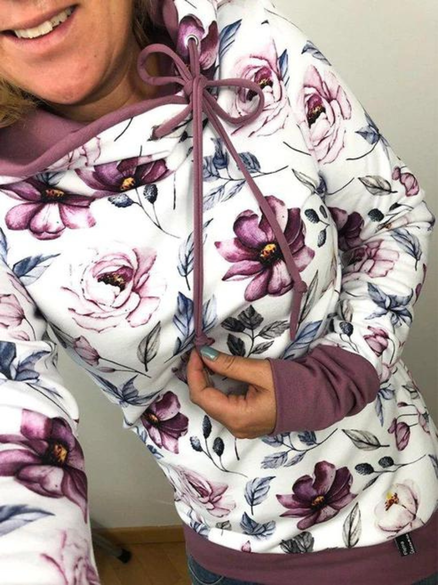 CD | Pulover floral mov elegant