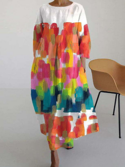 CD | Rochie maxi elegantă colorată de vară
