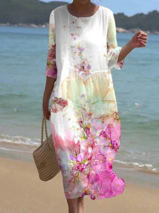 CD | Rochie maxi cu model floral
