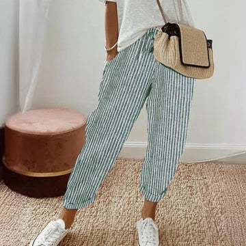 CD | Pantaloni casual cu dungi verticale