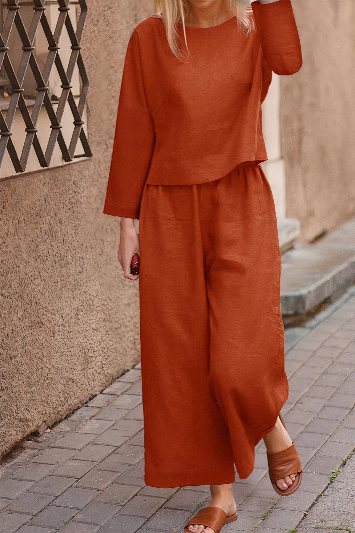 CD | Set bluză și pantaloni din lenjerie Airy