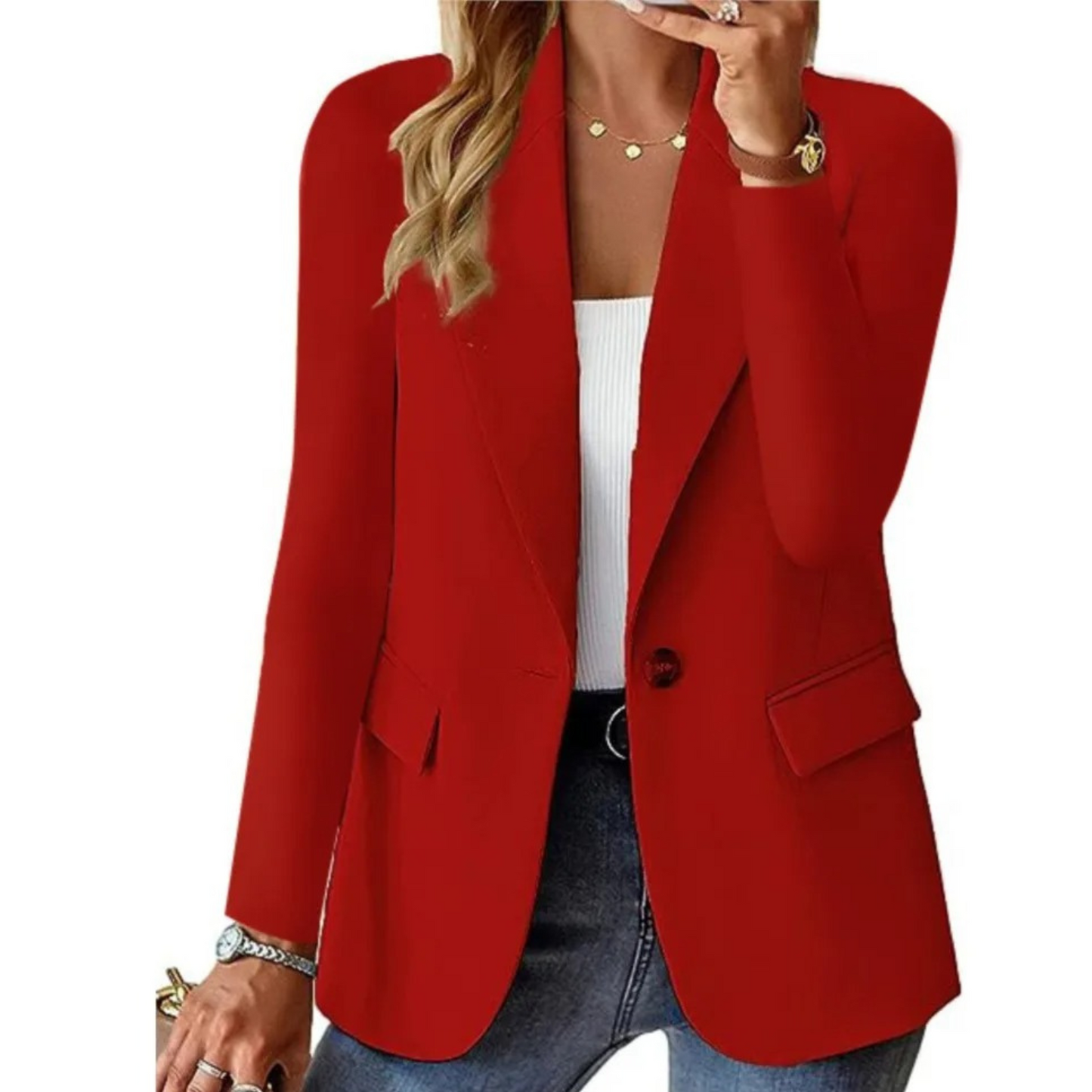 CD | Blazer casual cu mânecă lungă pentru femei