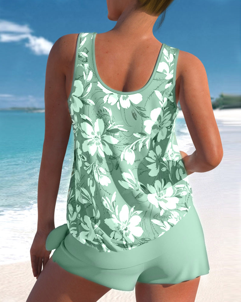 CD | Tankini cu imprimeu floral