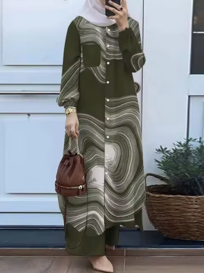 CD | Set la modă din două piese format din pantaloni și rochie