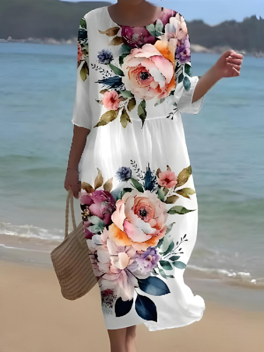 CD | Rochie maxi cu model floral