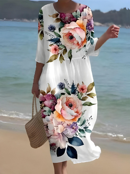 CD | Rochie maxi cu model floral