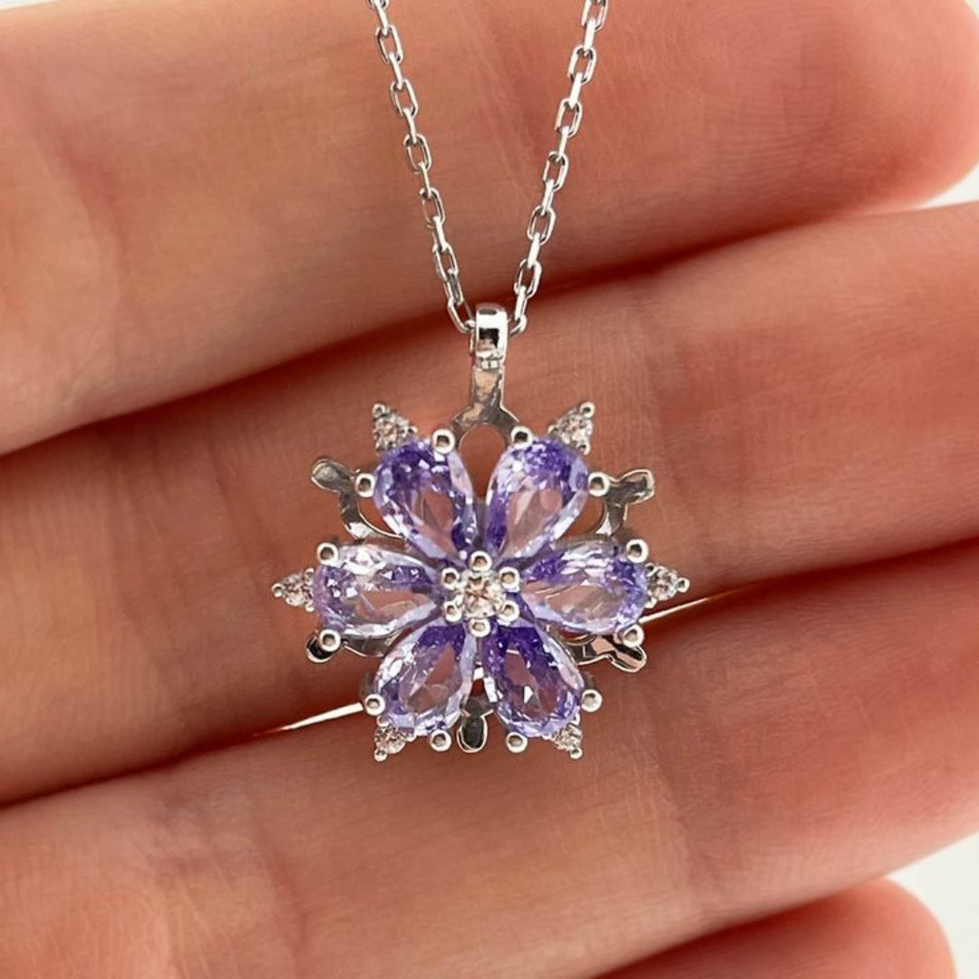Lavender Blossom Pendant Necklace