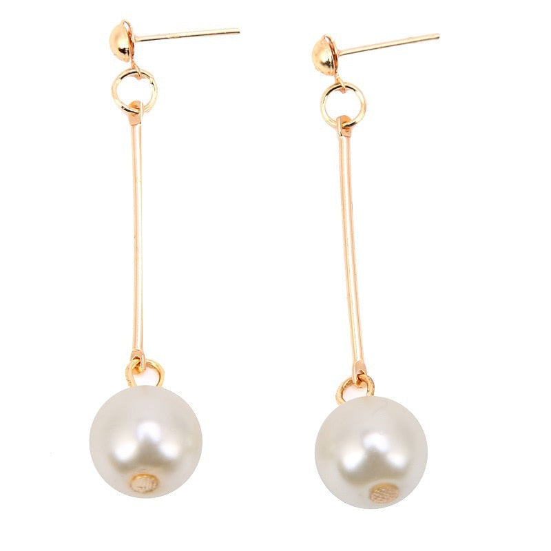 Luxury Dangling Earrings With Special Hand-Plaid Pearls