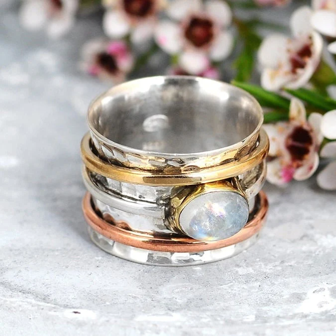 Gold & Silver Stone Ring