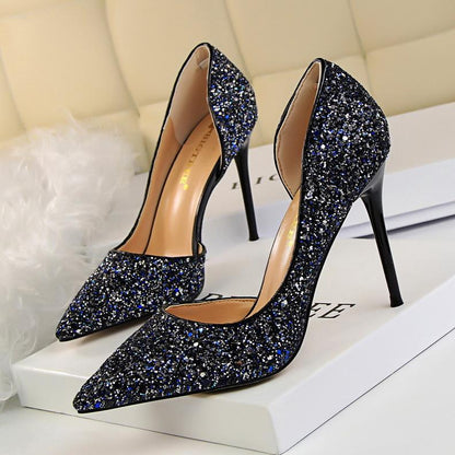 CD | Tocuri stiletto elegante cu sclipici