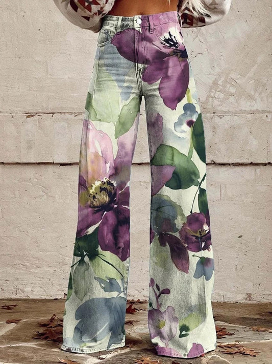 CD | Ariane™ Pantaloni largi cu model floral