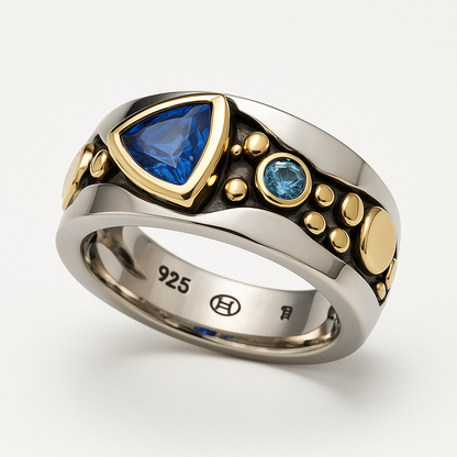 Vintage Blue Crystal Ring