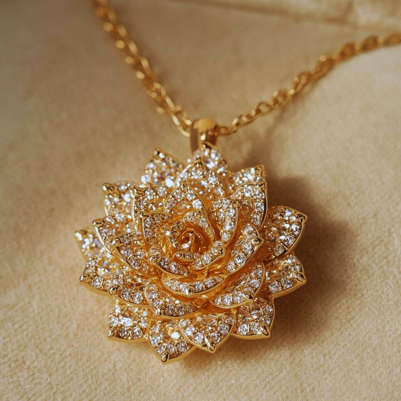 Golden Rose Necklace