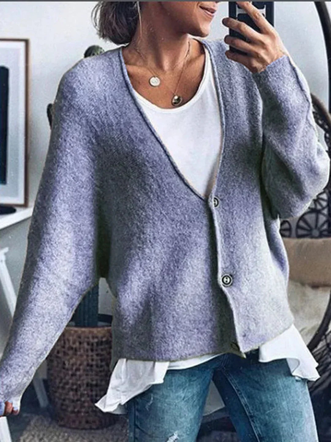 CD | Cardigan de iarnă relaxat și elegant
