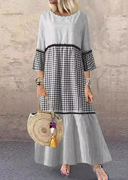 Summer Red Geometry Print Short Sleeve Dress