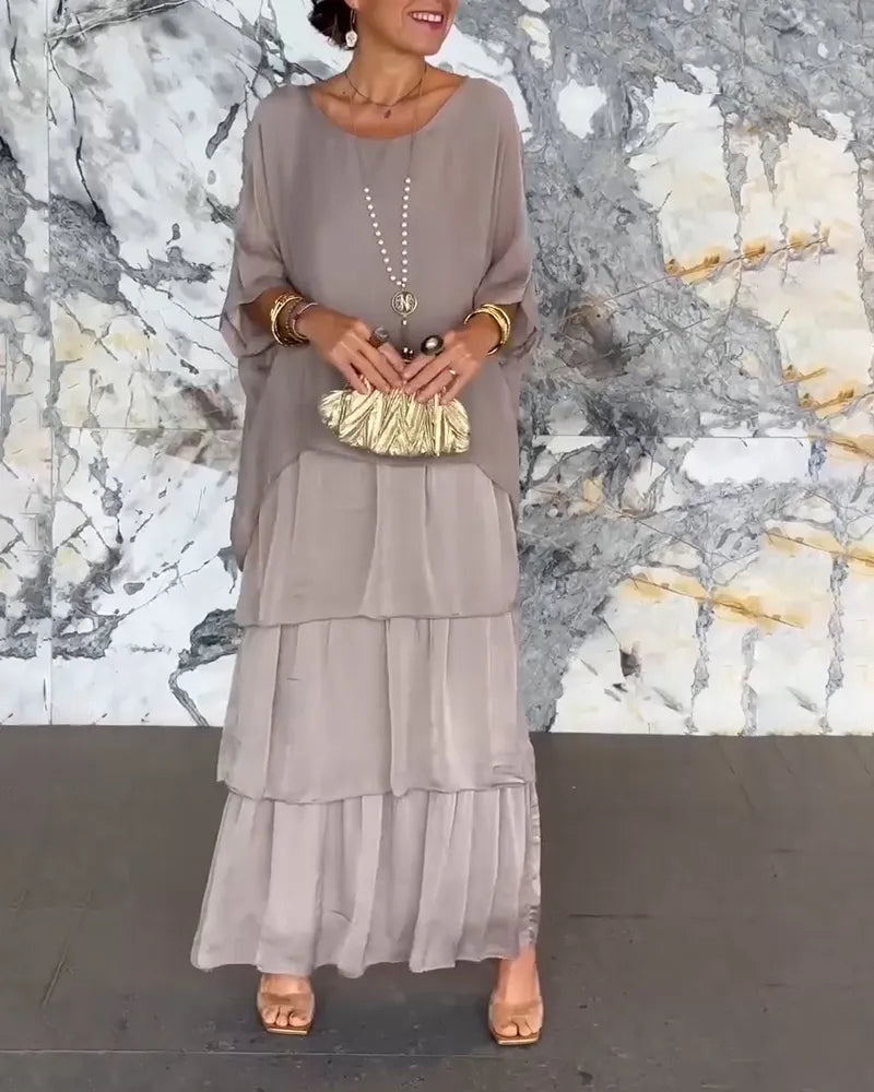 CD | Rochie maxi cu straturi lejere