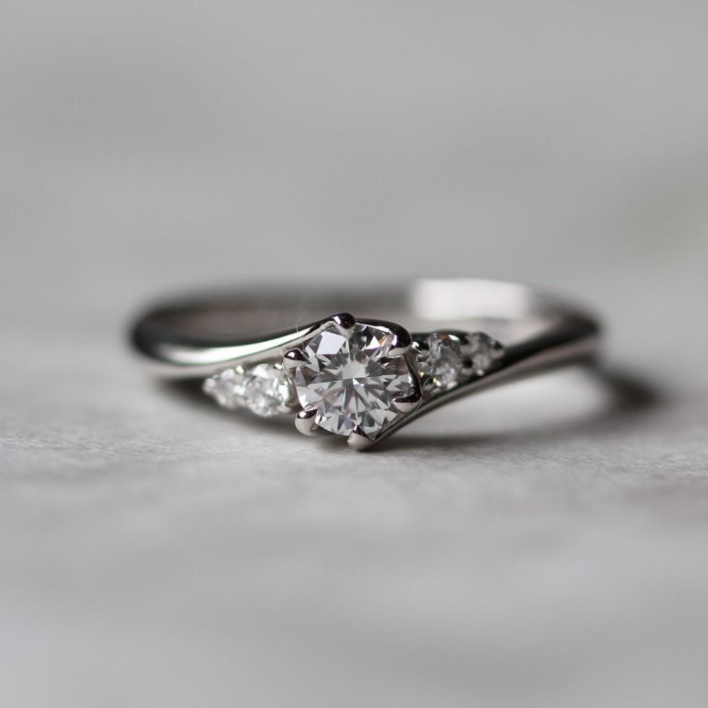 Silver Twist Solitaire Ring