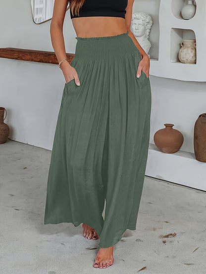 CD | Pantaloni casual cu picioare largi