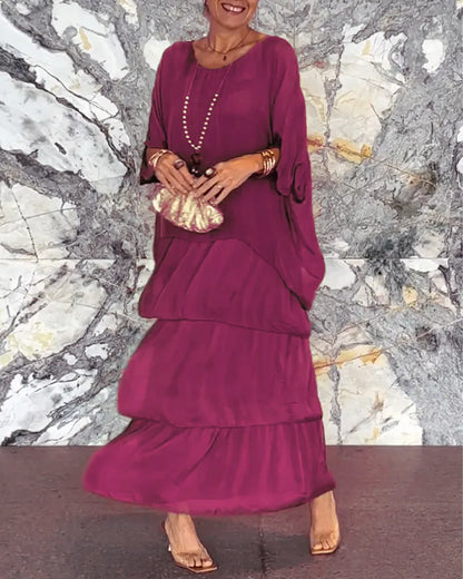 CD | Rochie maxi cu straturi lejere