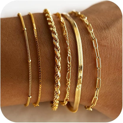 Isabella Vernetta Bracelet Set | Gold