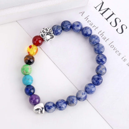 Rainbow Bridge Memorial Bracelet ��� 7 Chakra Bead Gift For Pet Loss