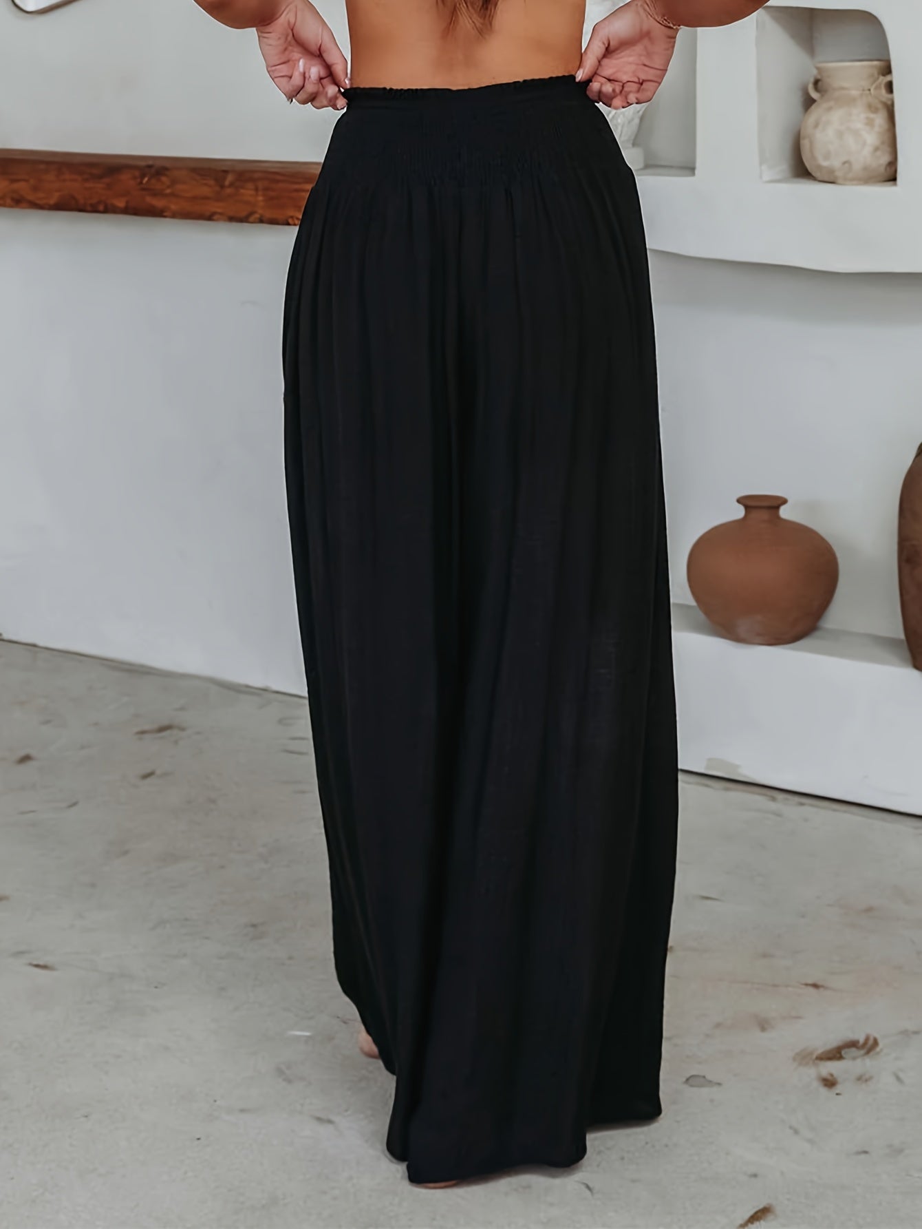 CD | Pantaloni casual cu picioare largi