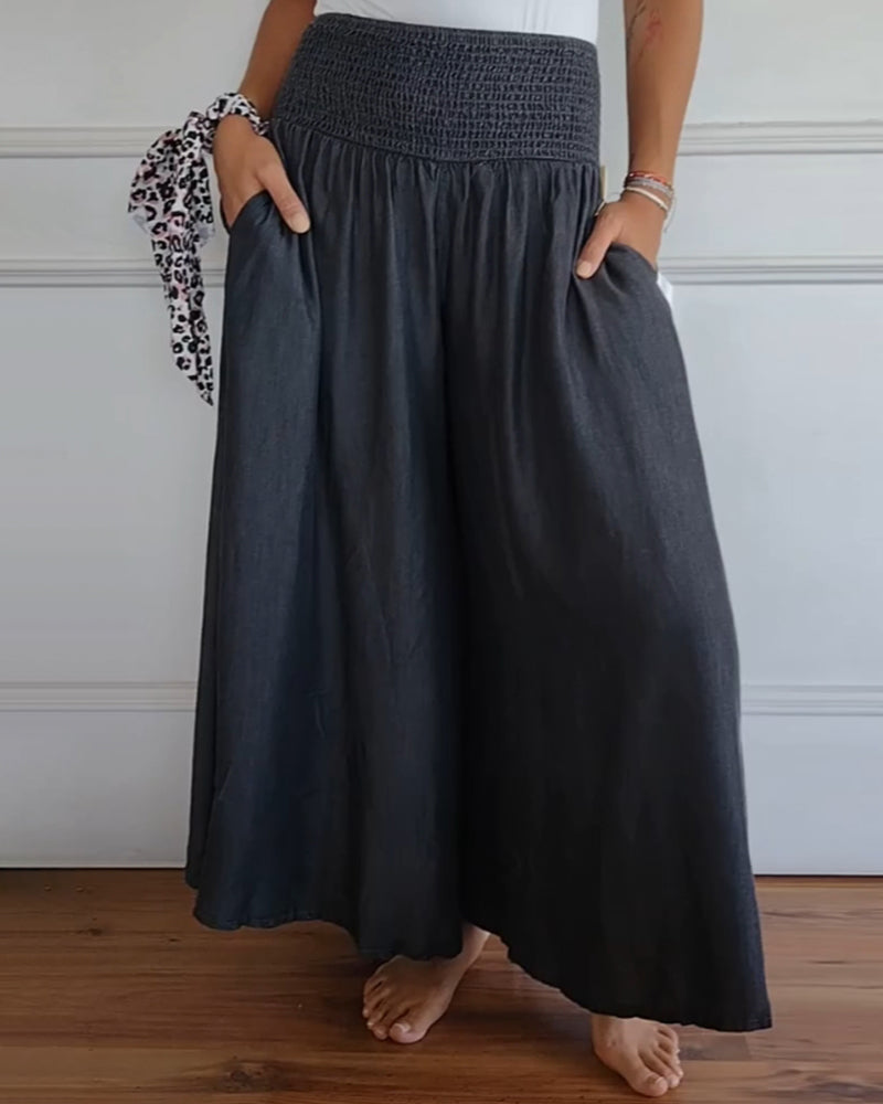 CD | Pantaloni largi cu talie elastică