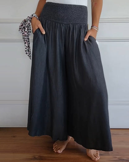 CD | Pantaloni largi cu talie elastică