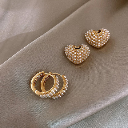 Pearl Of Love Earrings In Gold