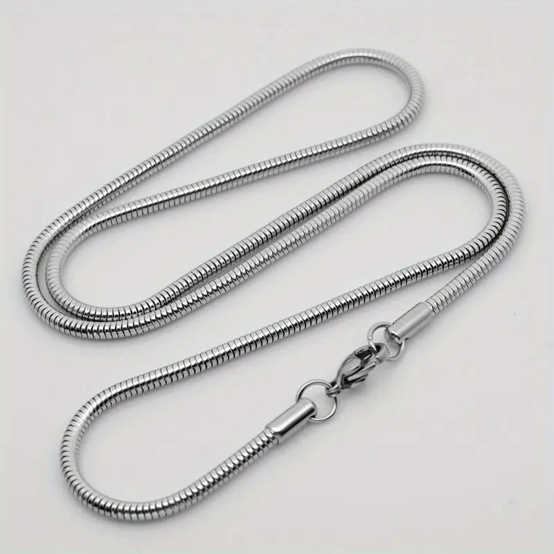 Minimalist Design Stainless Steel Braided Snake Chain Necklace