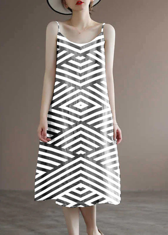 Linen Colour Spaghetti Strap Dress Sleeveless