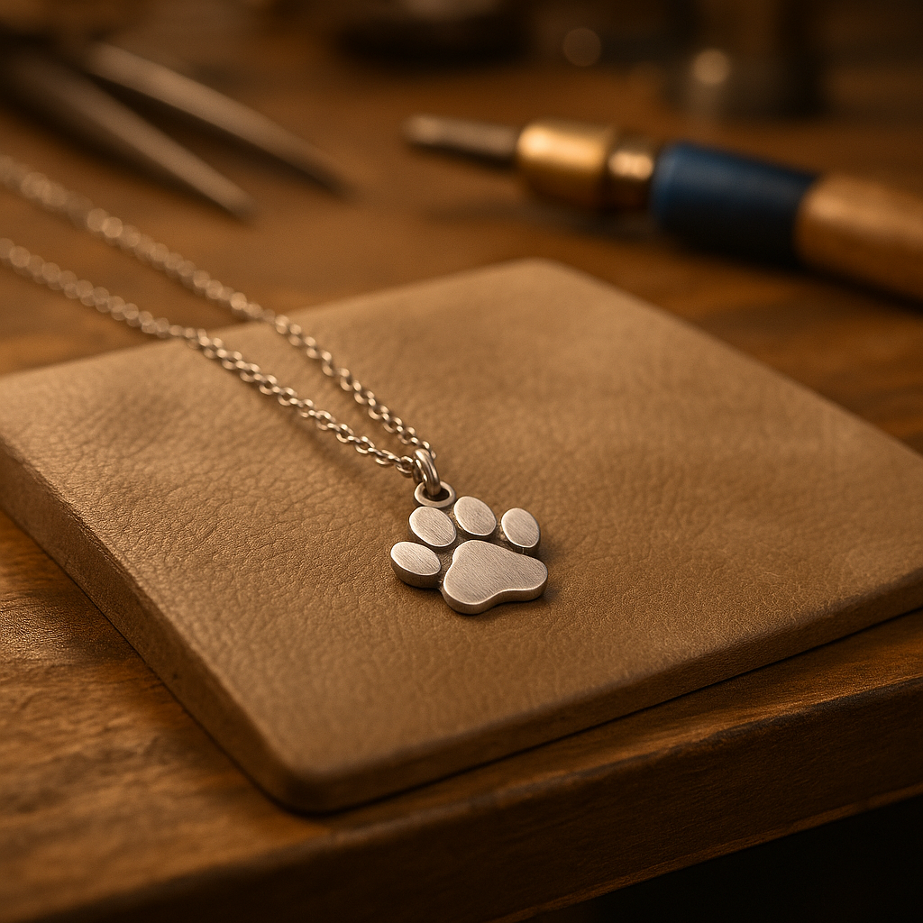 Elegant Silver Paw Necklace ��� Stainless Steel